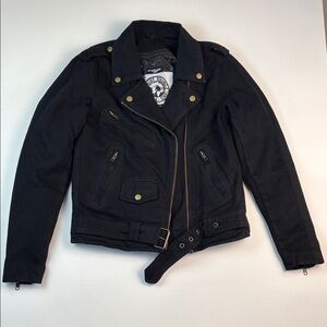 Cool Black Leather Biker Jacket